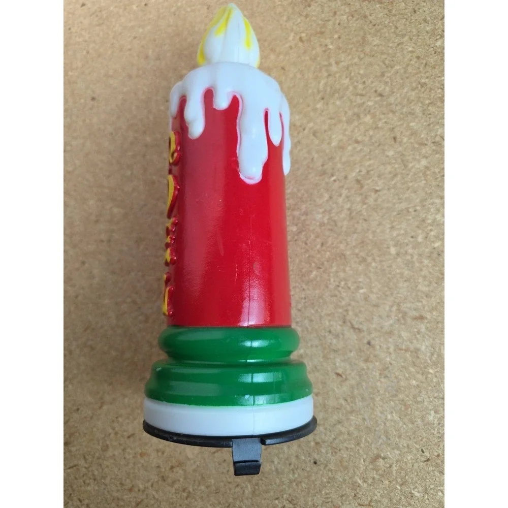 NOEL CANDLE Vintage 1995 Plastic Blow Mold 10